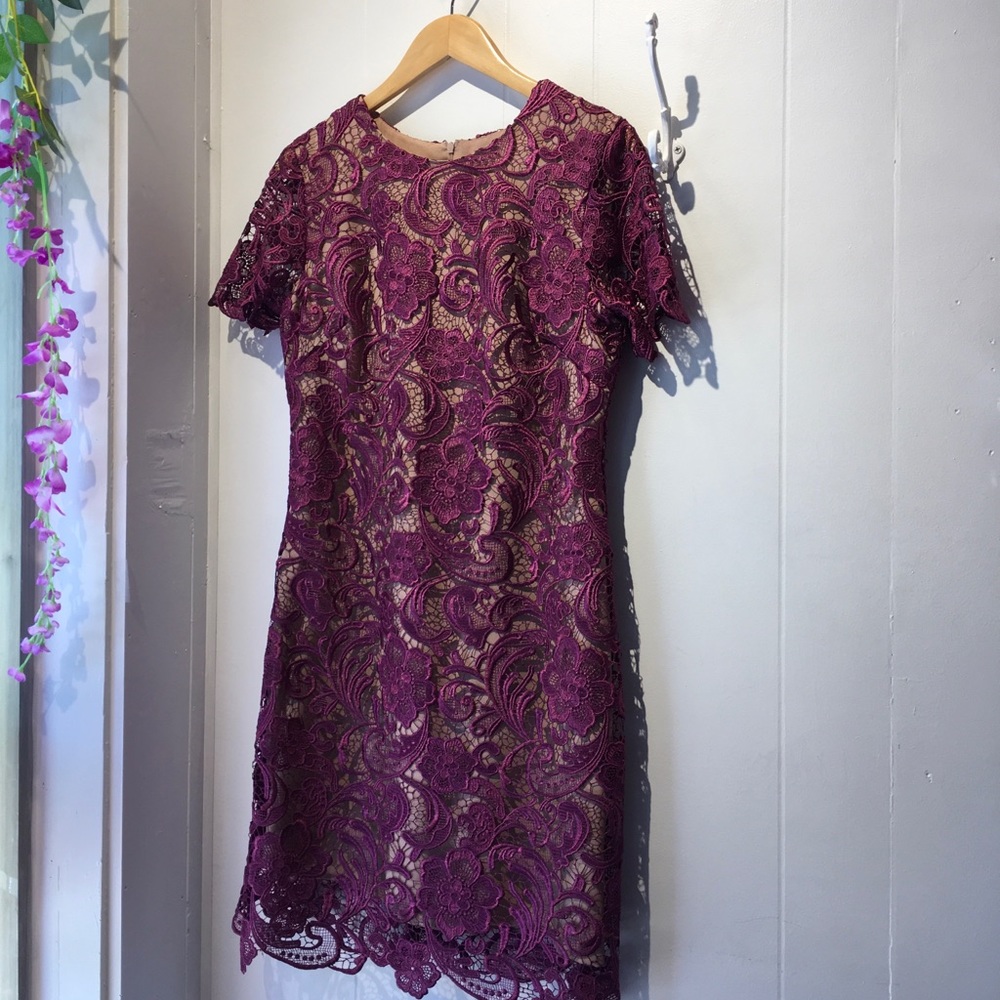 Dress The Population purple Lace Dress